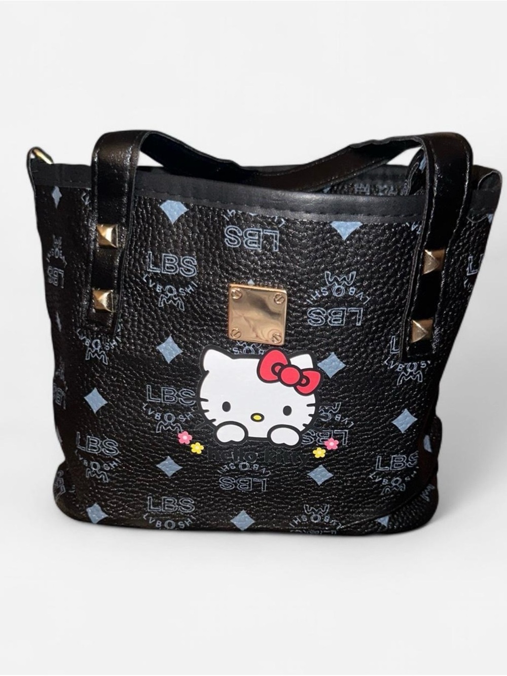 Hello Kitty Black Tote Bag with Bow Accent